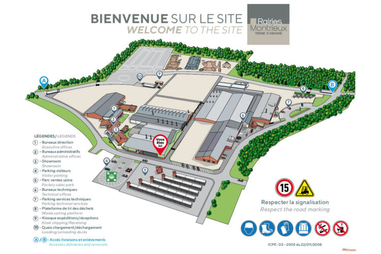 Plan de circulation site industriel de briqueterie - Rairies Montrieux