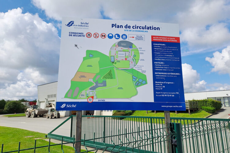 Plan de circulation - Centre de tri - La Dominelais