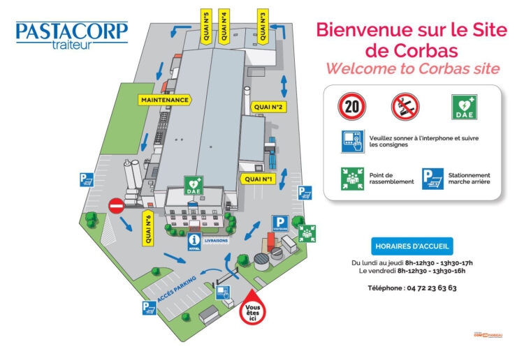 Plan de circulation - Production alimentaire - Pastacorp (Rhône - 69) - par Com'un Panneau